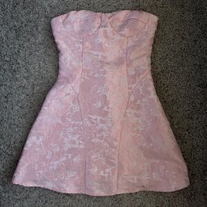 Peppermayo Blush Pink Strapless Dress
